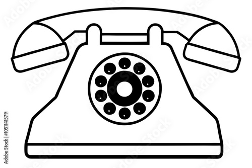 bakelite  telephone  silhouette  vector