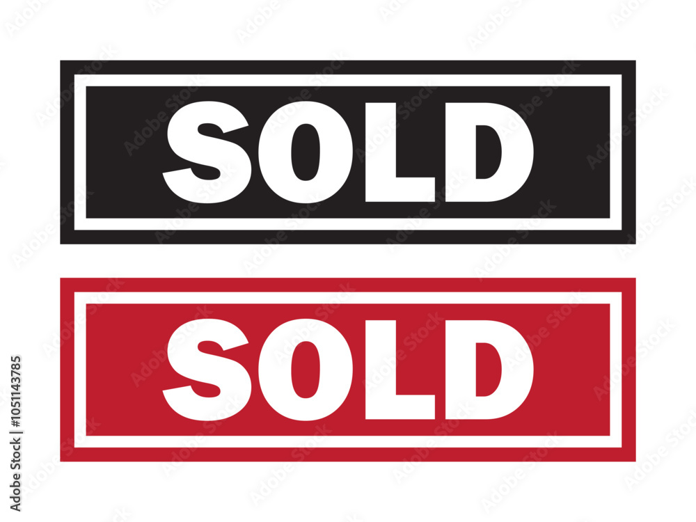 Sold stamp, badge, Sale and stickers icon set vector. Sold stamp on vintage grunge style. vector illustration. Sold stamp, badge, Sale and stickers icon set vector. Sold stamp on vintage grunge style. vector illustration.