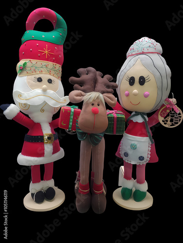 muñecos de navidad 'papa noel, mama 'noel, santa claus