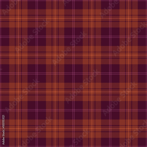 Desert Sunset Plaid Check Seamless Pattern - Cute plaid check repeating pattern design