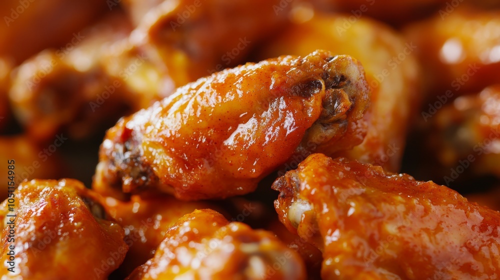 Close-Up of Delicious Buffalo Chicken Wings Close-Up of Delicious Buffalo Chicken Wings