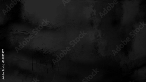 Dark cement wall background in vintage style for graphic design or wallpaper stock photo. Black texture. Blackboard. Grunge