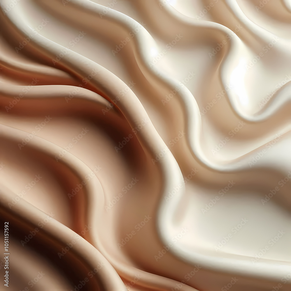 Cream Silk Wave: Premium Pattern Design with Smooth Movement and Elegant Light Effects in Soft Neutral Tones