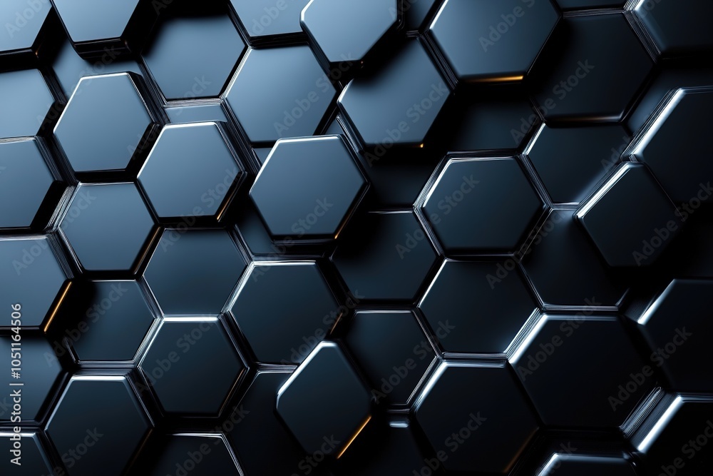 Abstract geometric pattern of dark blue hexagonal shapes. Abstract geometric pattern of dark blue hexagonal shapes.