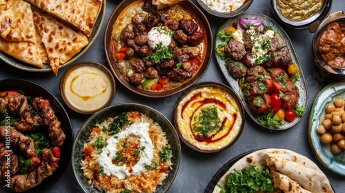 Delicious Middle Eastern Cuisine with Rustic Presentation