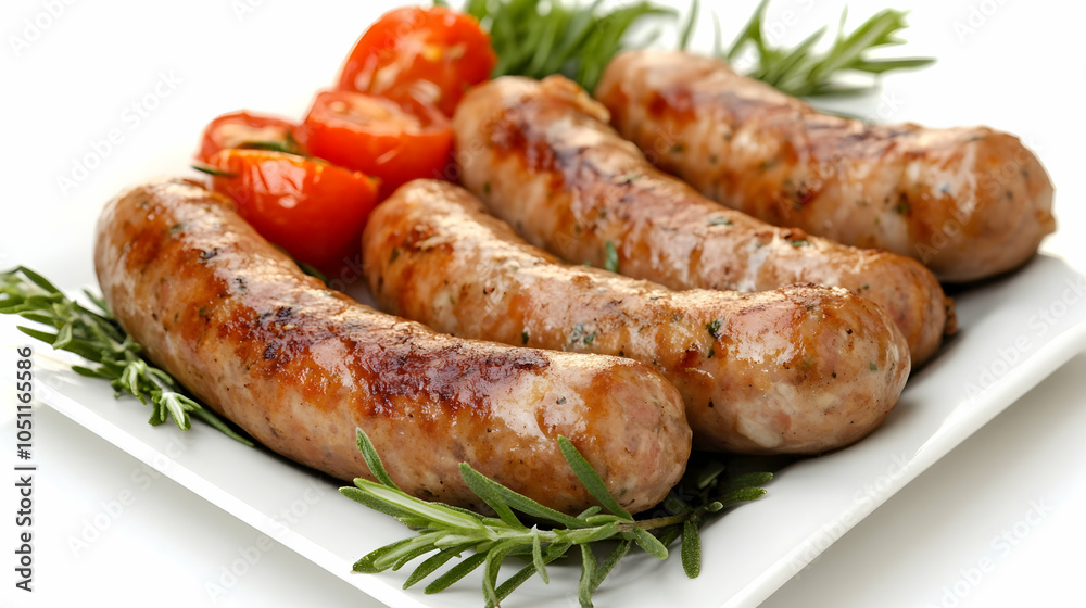 Grilled Sausages with Rosemary and Tomatoes, bratwurst, kielbasa, Italian sausage, chorizo, andouille sausage Grilled Sausages with Rosemary and Tomatoes, bratwurst, kielbasa, Italian sausage, chorizo, andouille sausage
