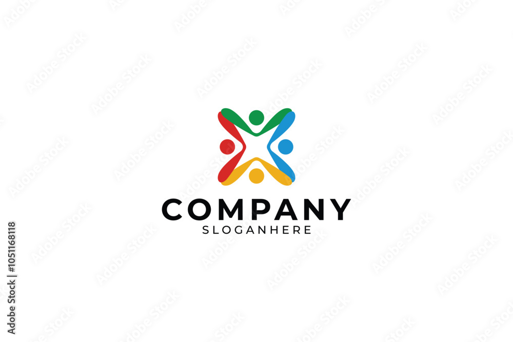 Fototapeta premium Community People Logo