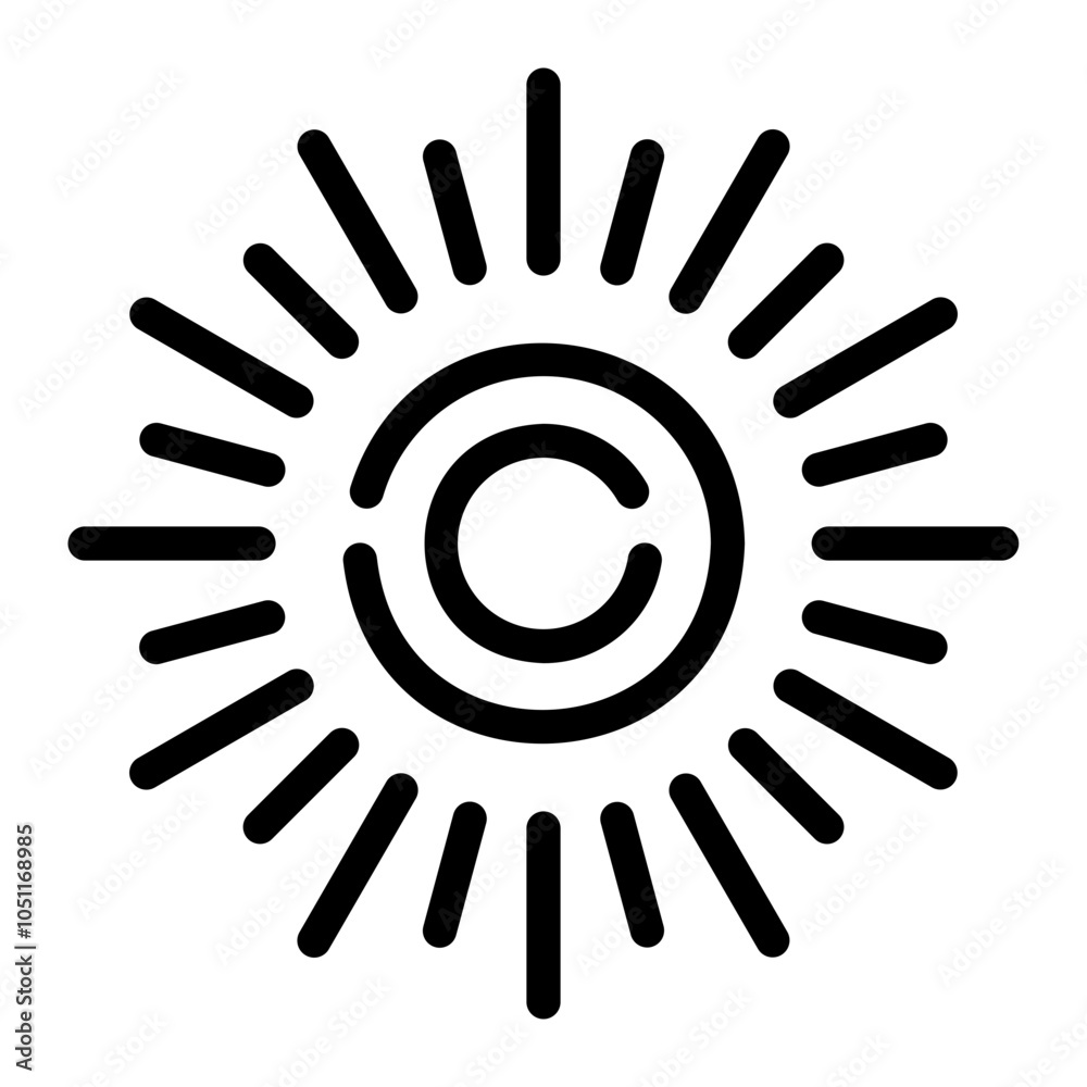 Obraz premium sun Line Icon
