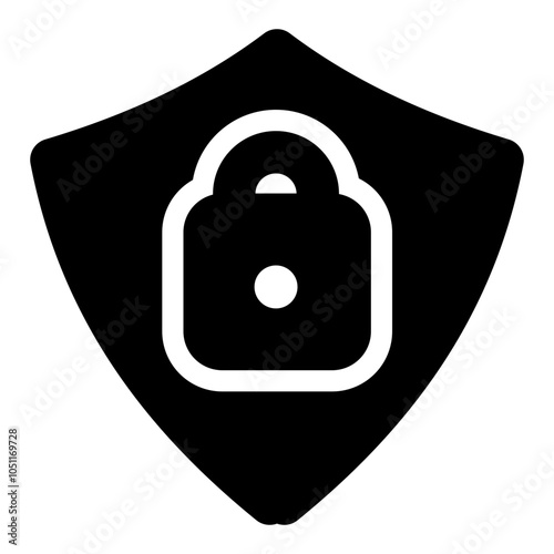 Cybersecurity icons in black and white, depicting various digital security concepts, including shields, locks, data networks, and privacy symbols. Ideal for use in tech.