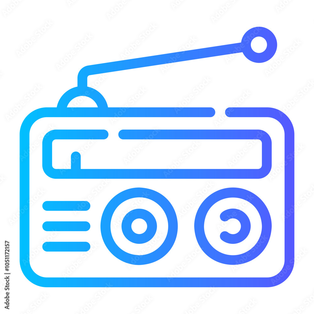 radio Line Gradient Icon