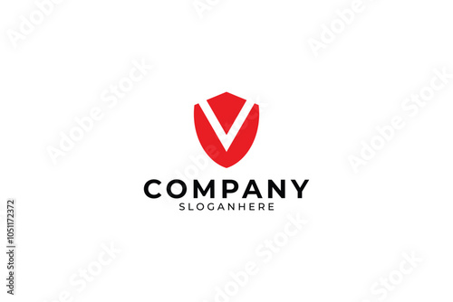 Free Download Letter V Shield Logo - GFXLoad