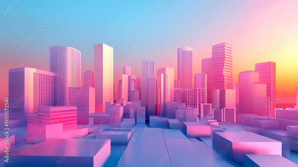 Modern skyscraper buildings with a white background showcasing urban architecture in a  white background Modern Architecture building construction perspective design, building sketch line drawing  