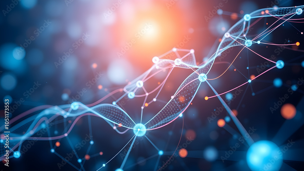 Obraz premium Light Abstract weavy lines. background seamless weavy pattern. AI generated image.