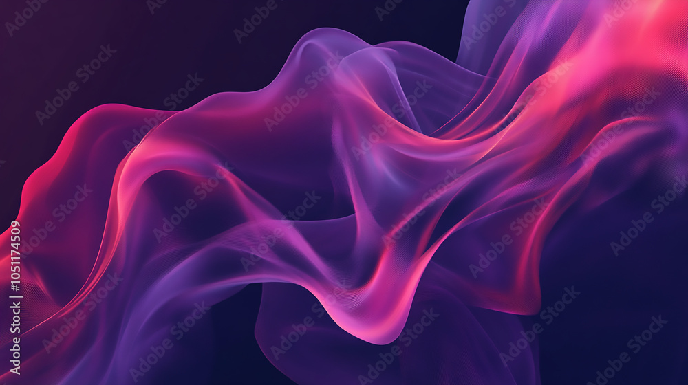 A purple and pink fabric with a wave pattern  Abstract background with swirling pink and purple patterns, creating a dynamic and energetic visual.  
