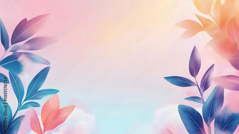 Fototapeta premium Autumn pastel background with blurred nature autumn background with leaves Blurred soft rose background