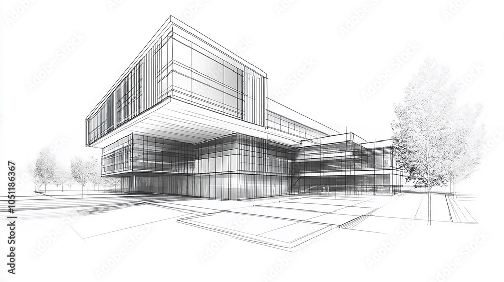 Detailed Sketches and drawings of house interior and exterior Industrial building wireframe rendering with architectural and construction details
Detailed Sketches and drawings of house interior and exterior Industrial building wireframe rendering with architectural and construction details
