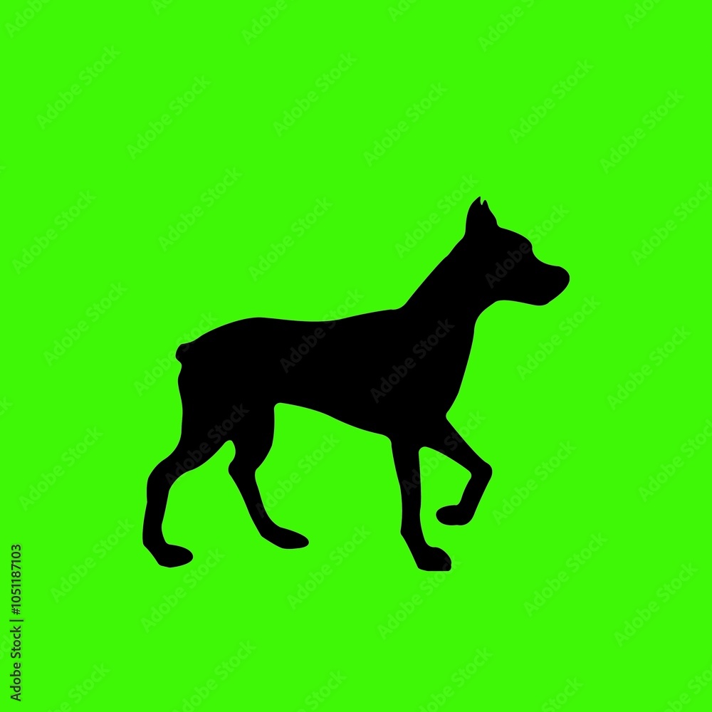 Naklejka premium silhouette of a dog