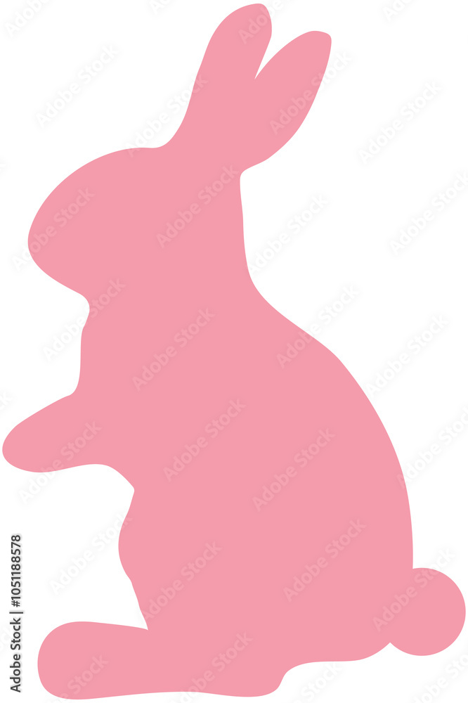 Naklejka premium Silhouette Rabbit