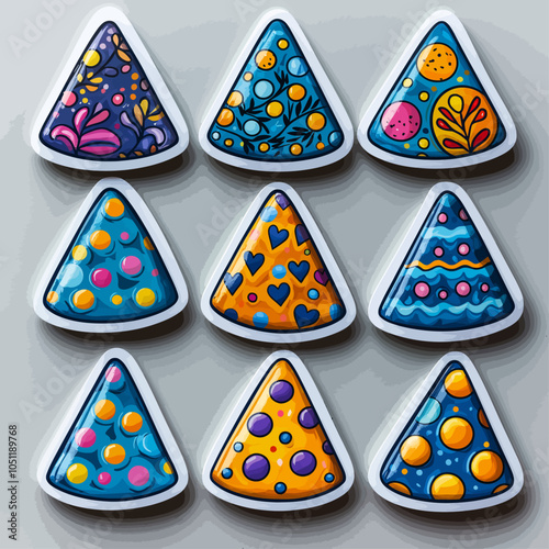 Colorful Party Hats, Die Cut Vinyl Vector Collection