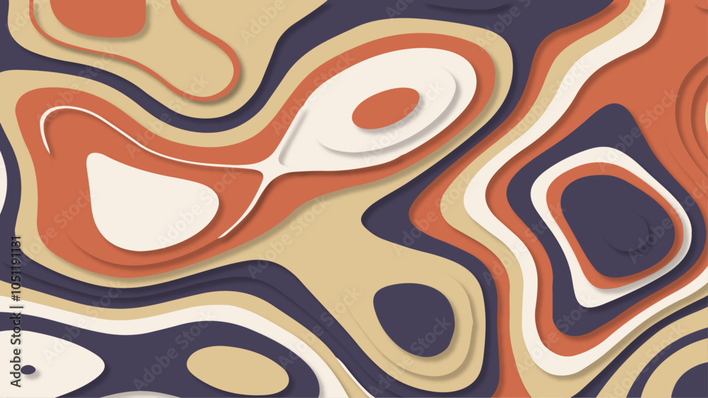 Multicolor Paper cut background. Fluid abstract design with wave shapes and beautiful color gradient in a paper cut style. Multicolor Paper cut background. Fluid abstract design with wave shapes and beautiful color gradient in a paper cut style.