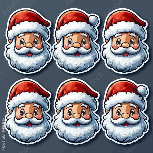 Funny Santa Memes, Die-Cut Vinyl Stickers, Christmas Humor photo