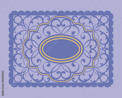 Template for plotter laser cutting of paper, metal engraving, wood carving, cnc, Decorative paper art panel dies