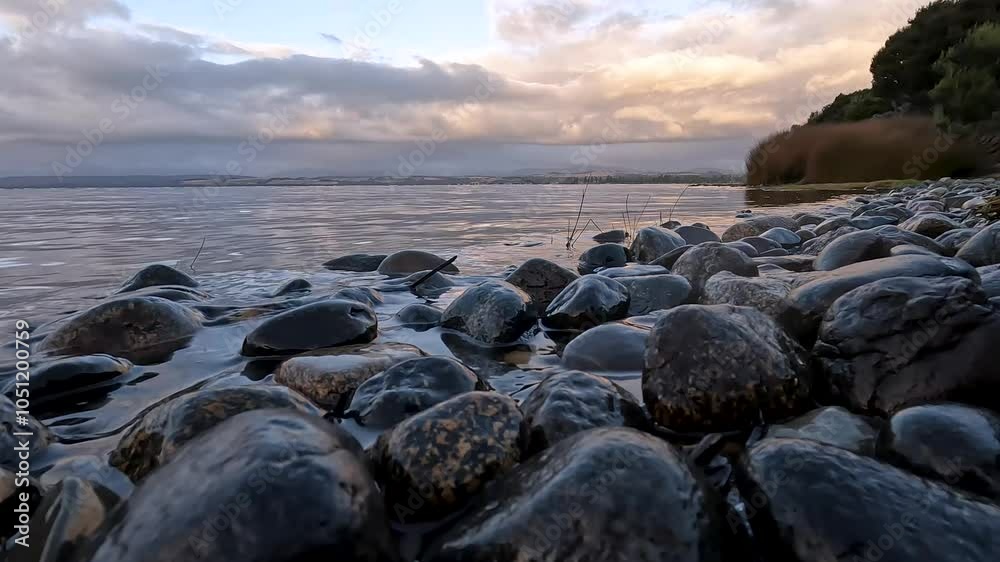 Serene Sunset Reflections at Lake Te Anau: A Scenic Great Walk in Fiordland National Park, New Zealand Serene Sunset Reflections at Lake Te Anau: A Scenic Great Walk in Fiordland National Park, New Zealand