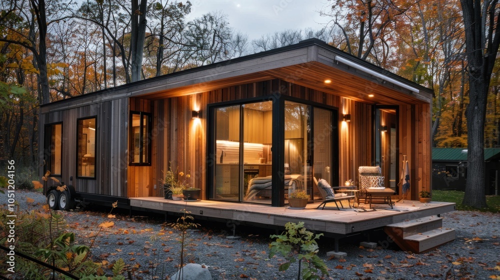 Minimalist tiny house made of wood, Small dwelling, Sustainable housing, Modern minimalism Minimalist tiny house made of wood, Small dwelling, Sustainable housing, Modern minimalism