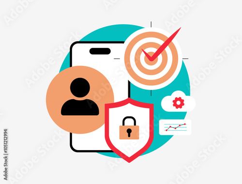Zero-party data collection for personalized marketing. Gather user data to create tailored experiences without third-party cookies. Isolated vector illustration of user form and data sharing icons
