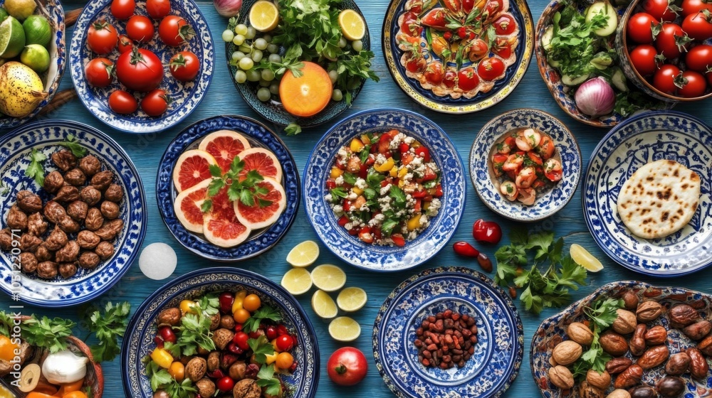 Vibrant Eastern Cooking Techniques in a Kitchen Workspace