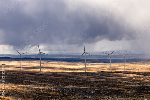 Glenrock Wyoming Wind Farm Landscape