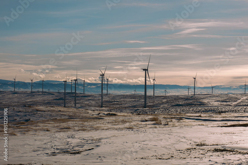 Glenrock Wyoming Wind Farm Landscape