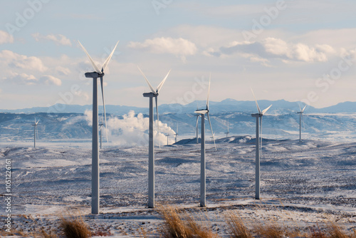 Glenrock Wyoming Wind Farm Landscape