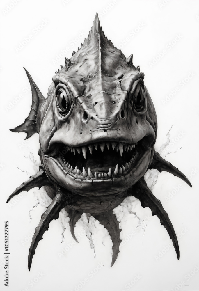 Fototapeta premium 海の中を泳ぐ恐竜,AI画像,Generative AI