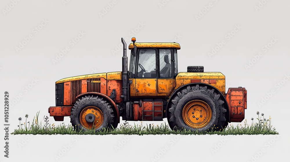 set of agriculture icons including tractors, farm animals, and machinery for farming industry visuals.stock photo set of agriculture icons including tractors, farm animals, and machinery for farming industry visuals.stock photo