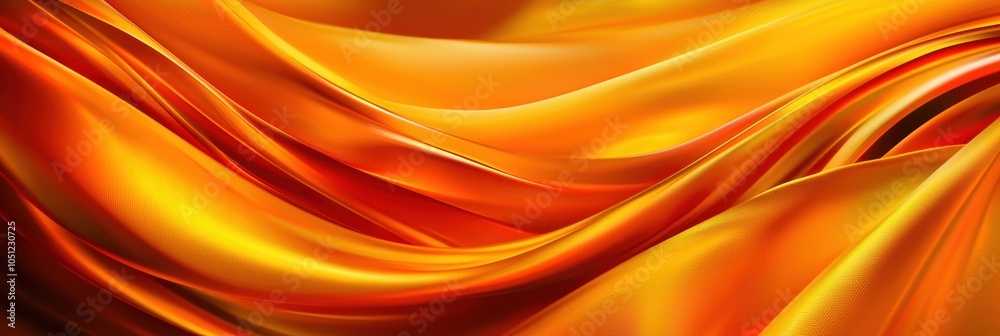 A long orange fabric with a wave pattern A long orange fabric with a wave pattern