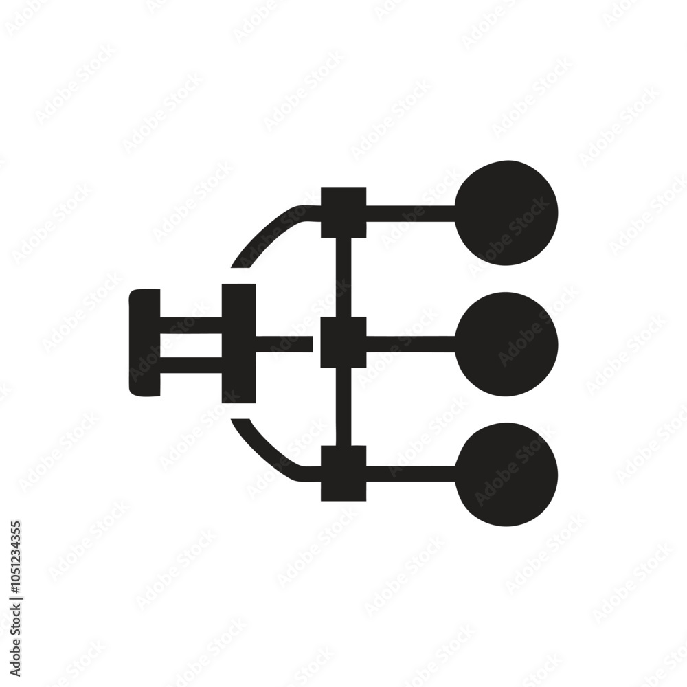 Tournament bracket vector icon on white background