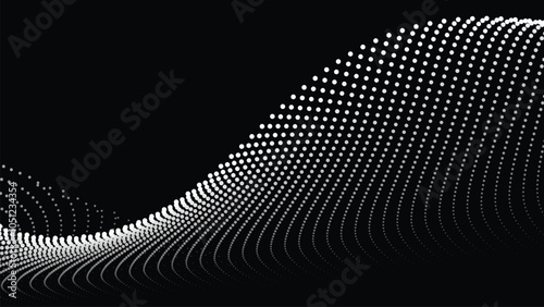 Black halftone abstract background for backdrop or presentation