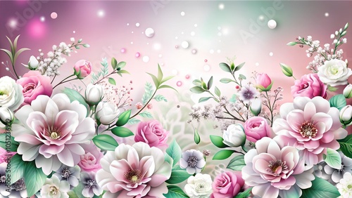 pink flowers background