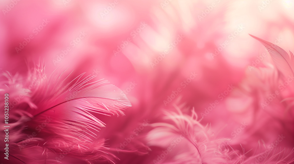 Obraz premium pink feathers background