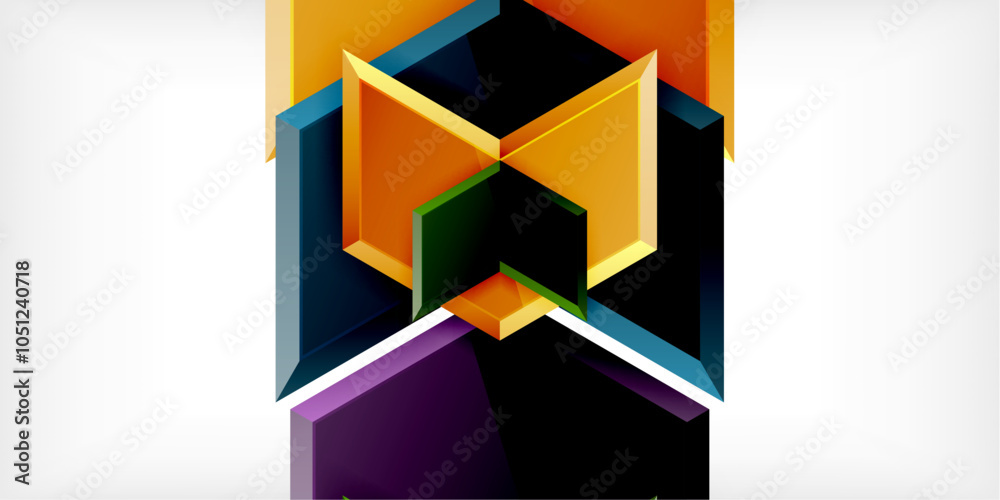 Vector 3d arrow techno design template Vector 3d arrow techno design template