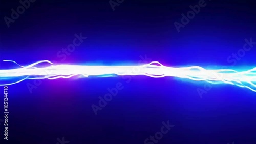 Electric Pulse Wave Moving Horizontally with Neon Blue and Red Lights
