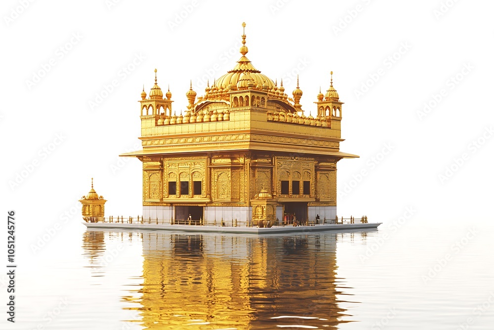 Obraz premium Beautiful view of Golden temple in Amritsar.