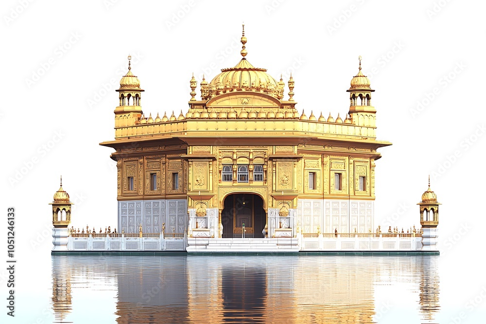Naklejka premium Beautiful view of Golden temple in Amritsar.