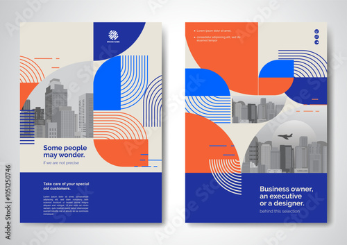 Template vector design for Brochure, AnnualReport, Magazine, Poster, Corporate Presentation, Portfolio, Flyer, infographic, layout modern with color size A4, Front and back, Easy to use.