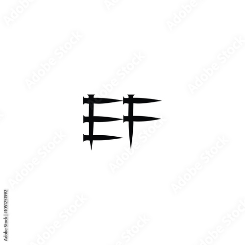 EF monogram logo design letter text name symbol monochrome logotype alphabet character simple logo