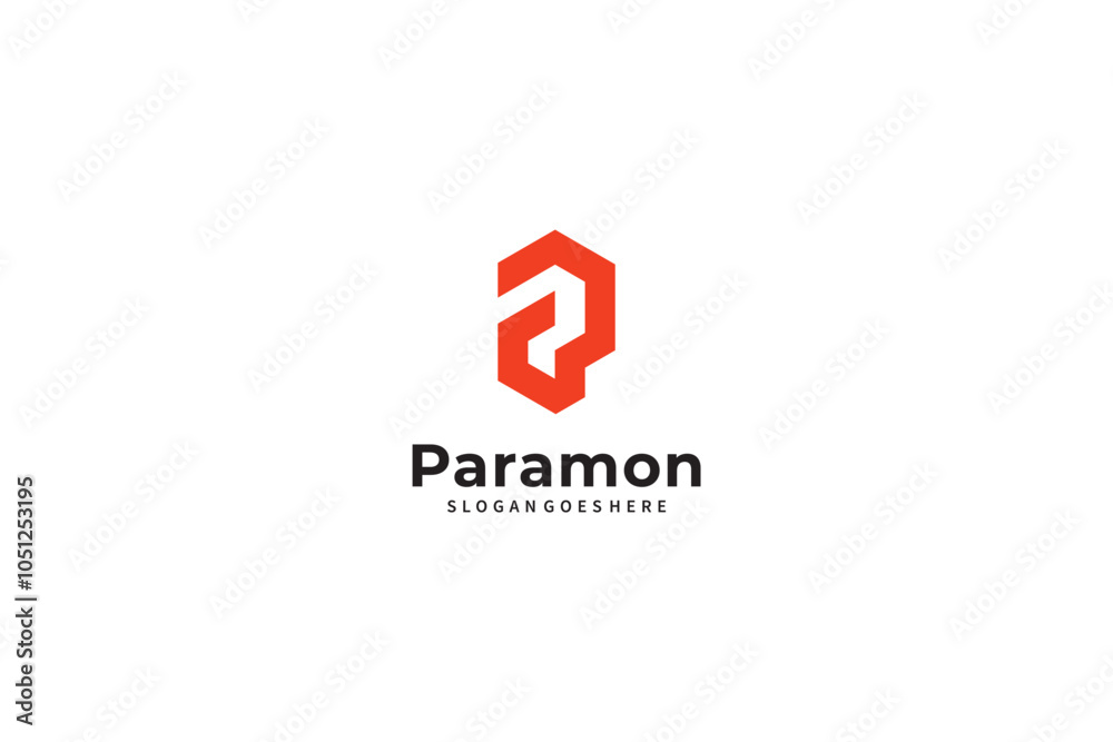 Obraz premium P Logo Vector Icon Illustration Design