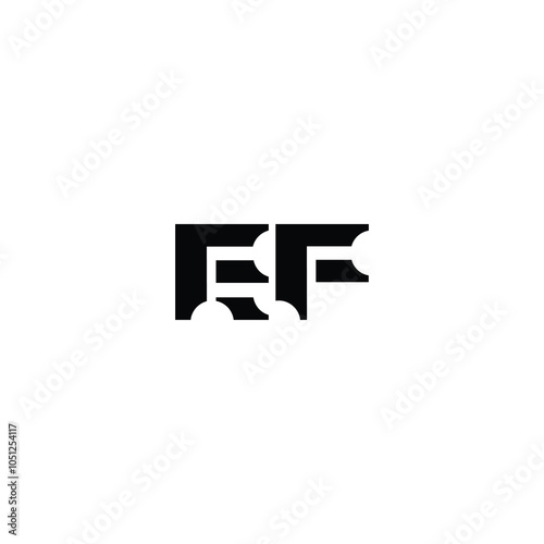 EF monogram logo design letter text name symbol monochrome logotype alphabet character simple logo