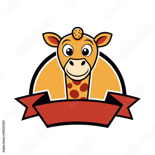 Giraffe mascot logo | isolated vector illustration on white background