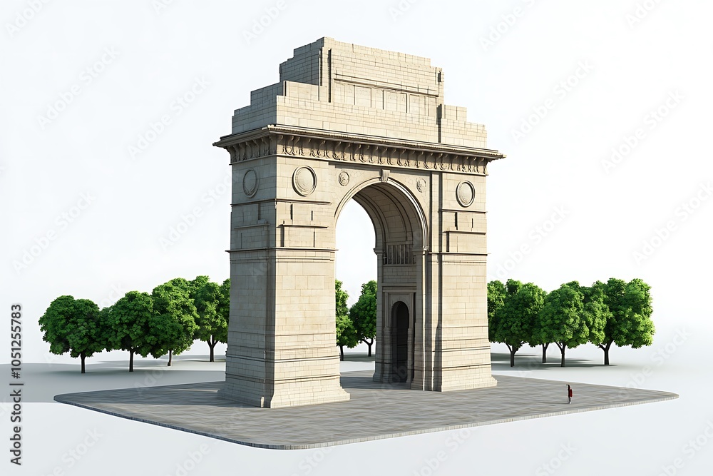 Obraz premium Classic ancient building exterior element, isolated.